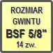 Piktogram - Rozmiar gwintu: BSF 5/8" 14zw.